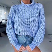 Load image into Gallery viewer, Cryptographic 2019 Autumn Winter Turtleneck Sweaters Women Jumpers Slim Tops Knitwear Loose Warm Pullover Female Sueter Mujer