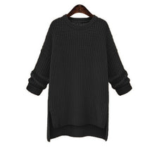 Load image into Gallery viewer, DANJEANER 2019 Autumn Winter Long Sleeve Thick Knitted Pullovers Women O Neck Casual Solid Long Sweaters Knitwear Femme Jumpers