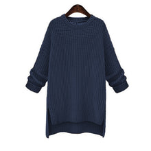 Load image into Gallery viewer, DANJEANER 2019 Autumn Winter Long Sleeve Thick Knitted Pullovers Women O Neck Casual Solid Long Sweaters Knitwear Femme Jumpers