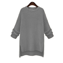 Load image into Gallery viewer, DANJEANER 2019 Autumn Winter Long Sleeve Thick Knitted Pullovers Women O Neck Casual Solid Long Sweaters Knitwear Femme Jumpers