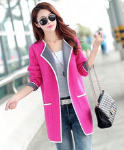 Load image into Gallery viewer, Spring Autumn Women's Korean Slim Sweater Jacket Fashion Joker Medium length Female Long Sleeve Cardigan Large Size Sweater y24