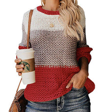 Load image into Gallery viewer, DANJEANER Women Sweaters and Pullovers 2019 Autumn Winter Fashion Multicolor Knitted Sweater Tops O Neck Long Sleeve Jumpers