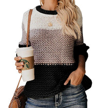 Load image into Gallery viewer, DANJEANER Women Sweaters and Pullovers 2019 Autumn Winter Fashion Multicolor Knitted Sweater Tops O Neck Long Sleeve Jumpers
