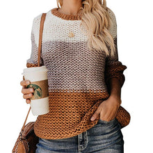 Load image into Gallery viewer, DANJEANER Women Sweaters and Pullovers 2019 Autumn Winter Fashion Multicolor Knitted Sweater Tops O Neck Long Sleeve Jumpers