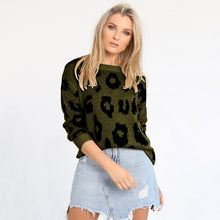 Load image into Gallery viewer, 2019 Autumn New Women Leopard Leisure Ins Style Knitted Long Cardigan Long Sleeve Sweater Overcoat Female Lady Outwear Coats