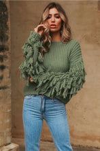 Load image into Gallery viewer, AIUJXK Autumn 2019 Women Pullover Sweater Fashion Tassel Long Sleeve Jumper For Female Short Casual Knitted Sweaters Winter Tops