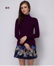 Load image into Gallery viewer, Women Sweater Cashmere blend Knitting Jumpers 28 colors Ladies Pullovers Turtleneck Woolen Knitwear Standard clothes Girls Tops