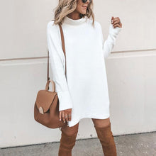 Load image into Gallery viewer, Danjeaner New Spring Turtleneck Solid Knitted Sweaters Dress Women Long Sleeve Slim Streetwear Pullovers Oversized Sweater Pull