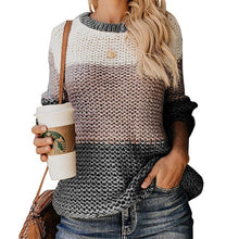 Load image into Gallery viewer, DANJEANER Women Sweaters and Pullovers 2019 Autumn Winter Fashion Multicolor Knitted Sweater Tops O Neck Long Sleeve Jumpers
