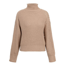 Load image into Gallery viewer, NLW Khaki Turtleneck Women Sweater Autumn Winter Long Sleeve Jumper 2019 Knitted Loose Fashion Pullover Femme
