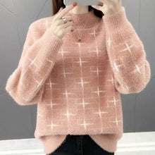 Load image into Gallery viewer, Pullover Women Sweater Long Sleeve Sweaters Velvet Knit Loose Sweater Women&#39;s Jumper Plus Size
