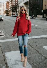 Load image into Gallery viewer, Winter Sweater Women Pullover Turtleneck Knitted Sweater Long Sleeve XL Plus Size Clothes Sueter Mujer Invierno 2019
