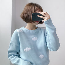 Load image into Gallery viewer, Gagarich 2019 Winter Women Sweaters Korean Clothes Sweet Clouds Pullovers Plus Size Women Sweater Kawaii Tops
