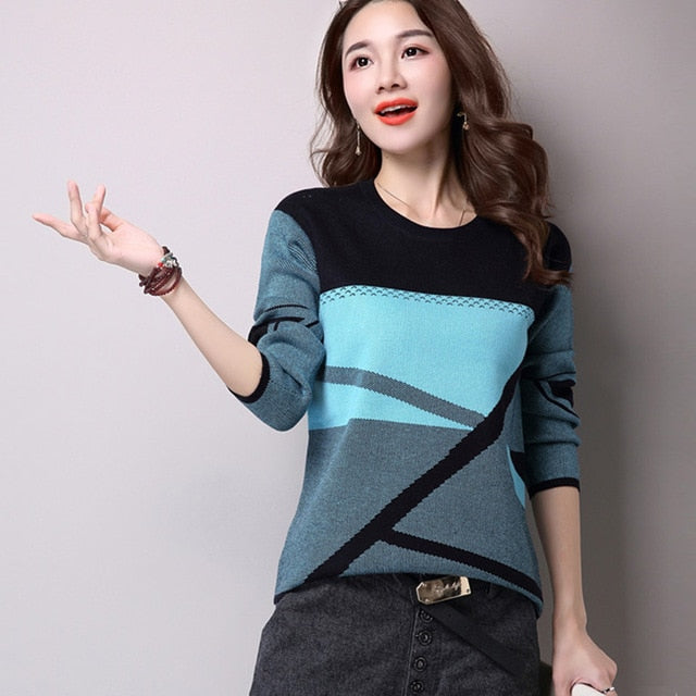 Women Casual O-Neck Cashmere Black Pullover Sweater Spring Autumn Female Sweaters Plus Size 4XL 2019 Bottoming Shirt Pullovers