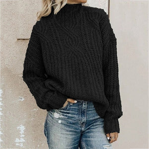 Sweater women's turtleneck twist knit top pullover women sweater winter clothes women winter clothes pullover women