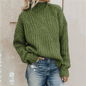 Sweater women's turtleneck twist knit top pullover women sweater winter clothes women winter clothes pullover women