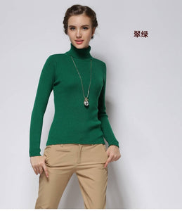 Women Sweater Cashmere blend Knitting Jumpers 28 colors Ladies Pullovers Turtleneck Woolen Knitwear Standard clothes Girls Tops