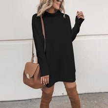 Load image into Gallery viewer, Danjeaner New Spring Turtleneck Solid Knitted Sweaters Dress Women Long Sleeve Slim Streetwear Pullovers Oversized Sweater Pull
